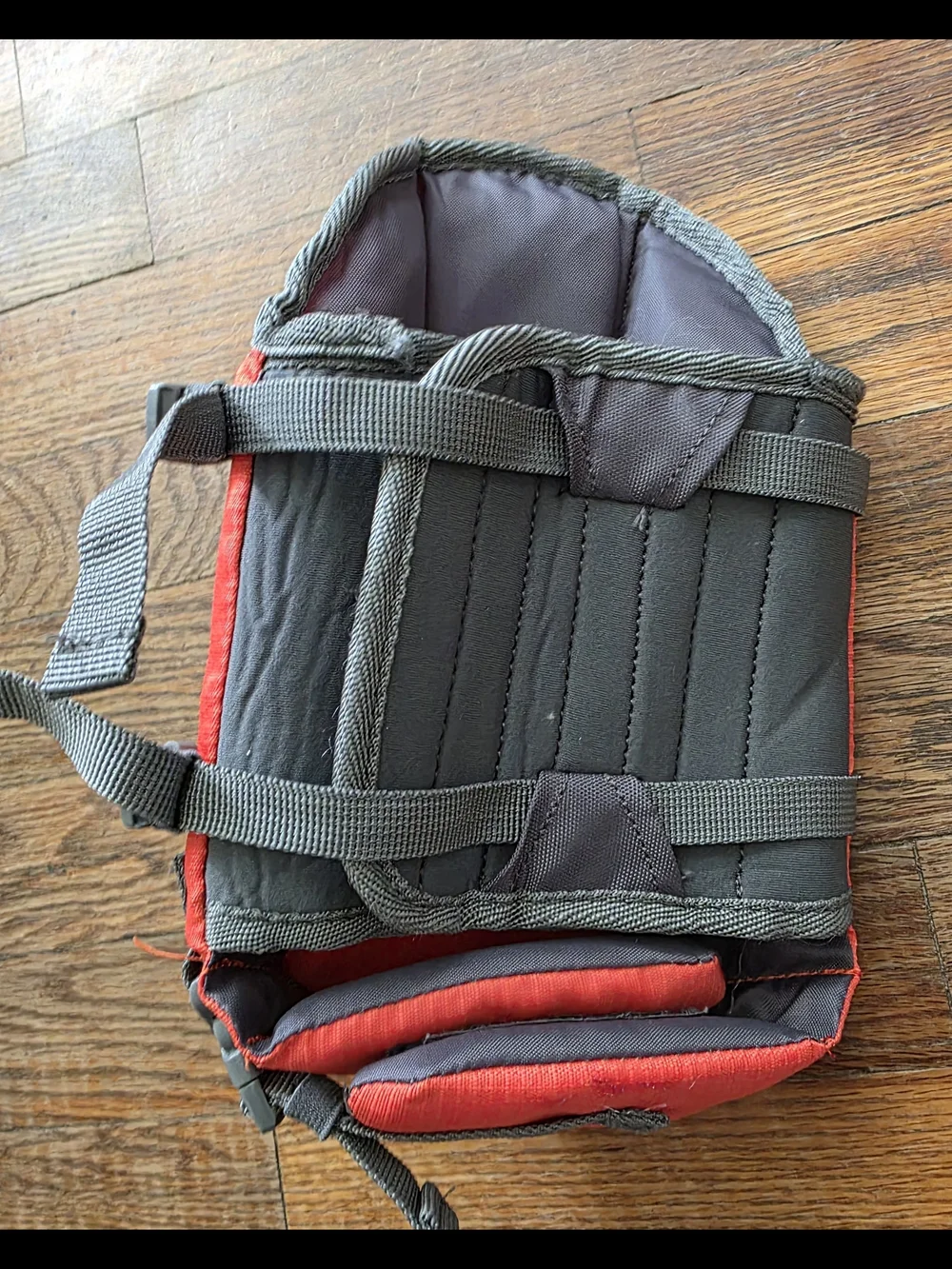 Red & Gray Xsmall Dog Life Jacket Quick Release Adjustable Straps